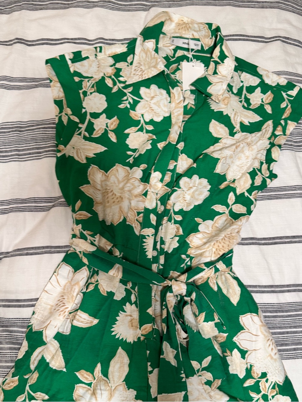 Mango Green Floral SHORT JUMPSUIT - Picture 4 of 6